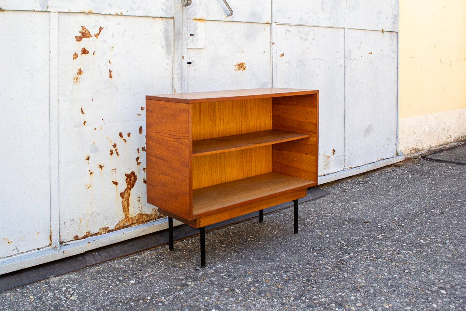 Wood and iron credenza by Leonardo Fiori for Isa, Bergamo, Italy, 1950s.
