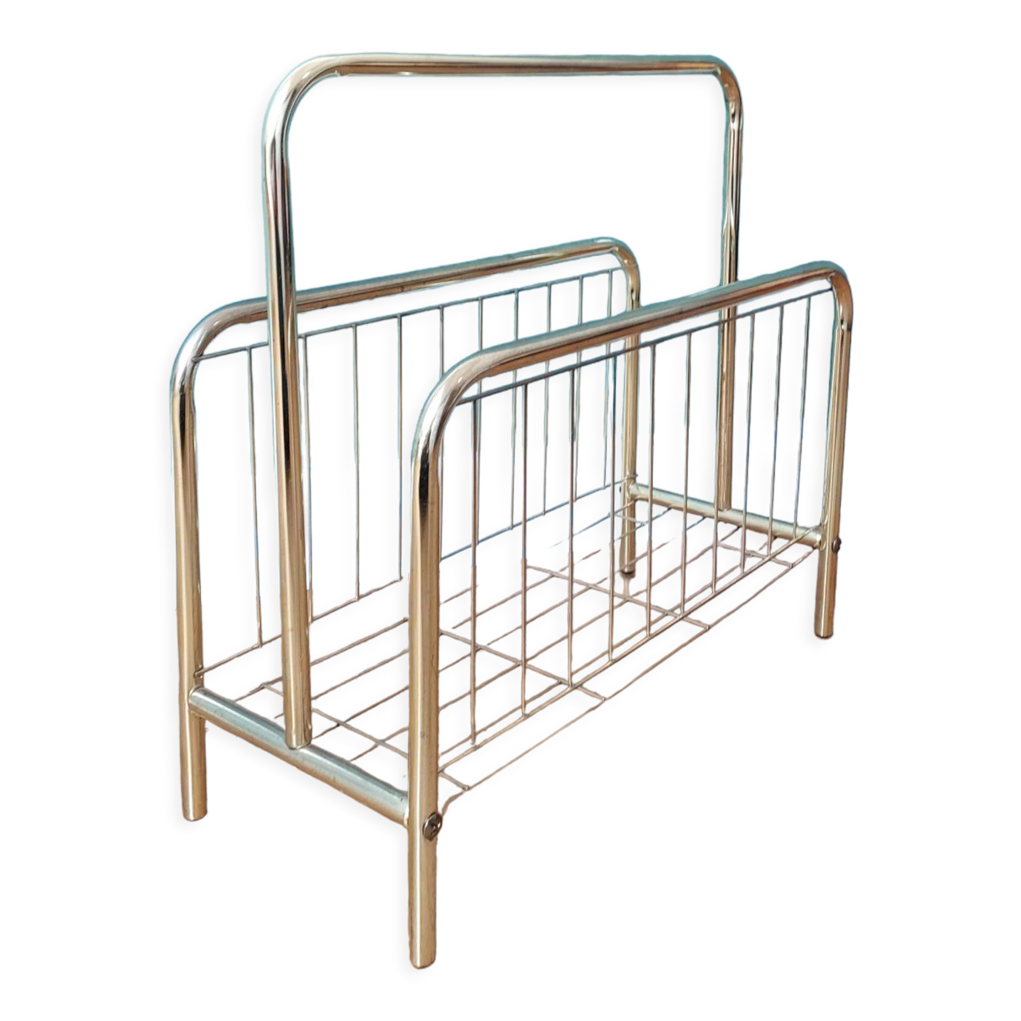 Gilded metal magazine door