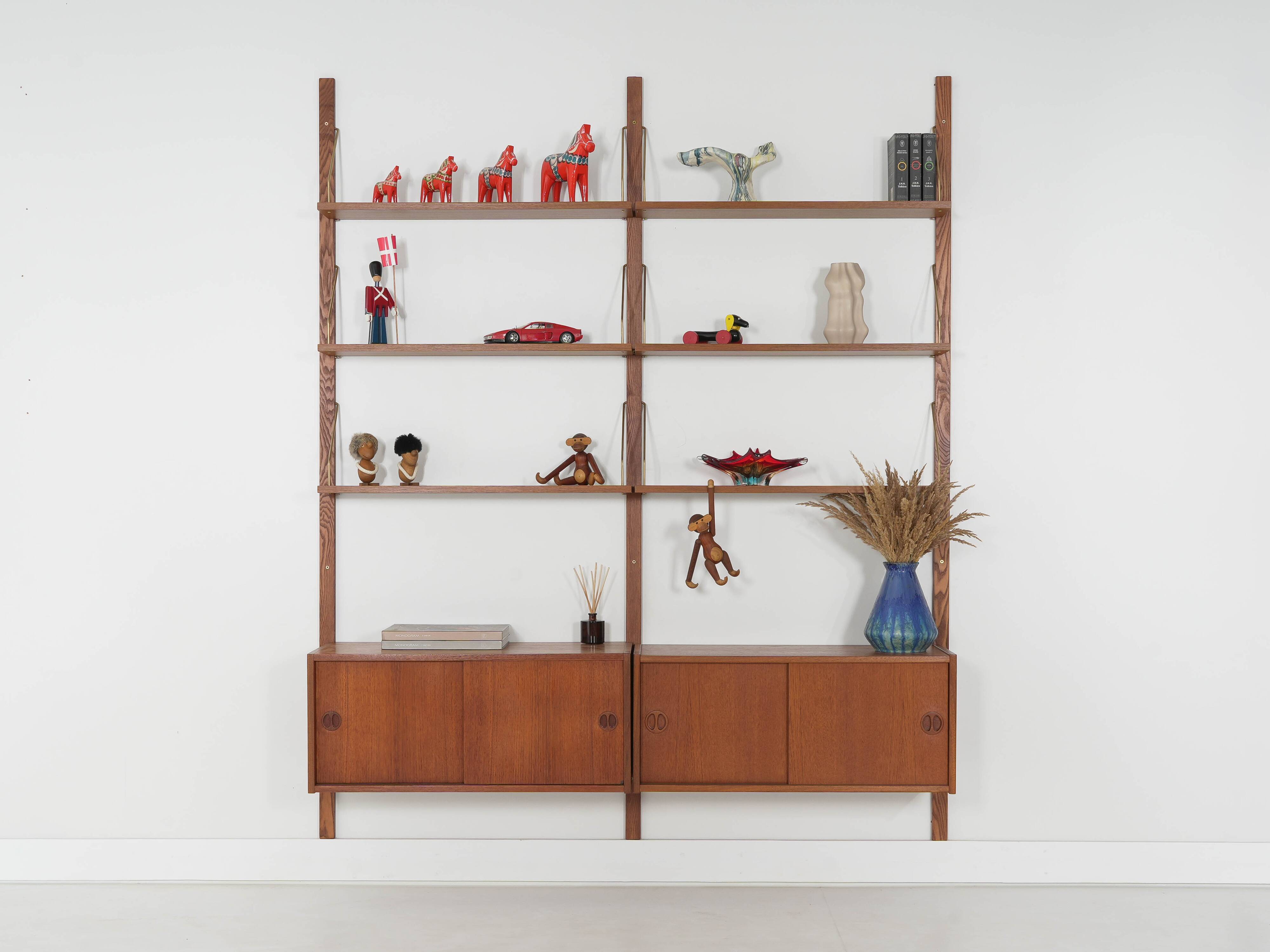 Teak modular shelving unit, Danish design, 1960s, made in Denmark