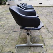 Deux double chaises fauteuils bancs en cuir Geoffrey Harcourt Artifort années 60