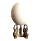 Ostrich egg with swan feet in bronze, Napoleon III