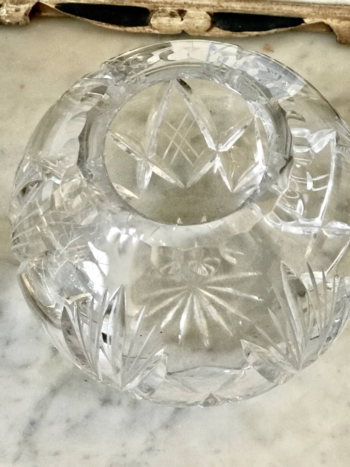 Vase boule en cristal clair st louis