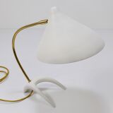 White brass desk or table lamp in the Louis Kalff style from the 1950s.