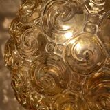 Plafonnier verre ambré Helena Tynell années 60