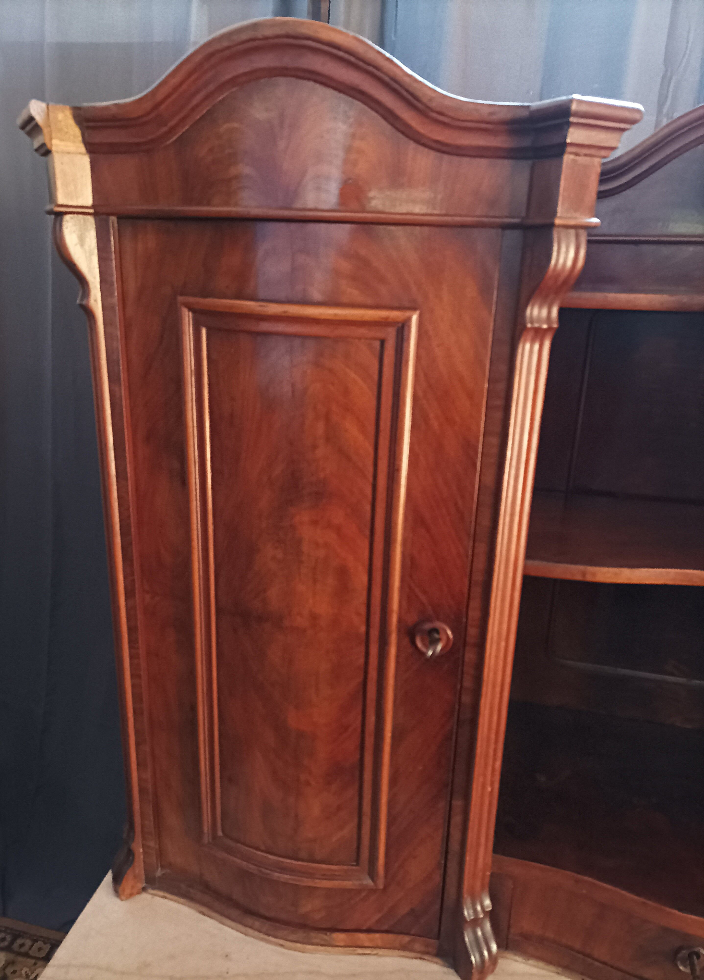English mahogany shelf sideboard 19th