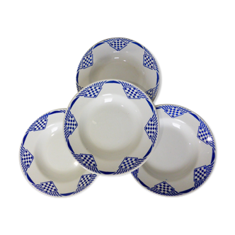 4 deep plates from Moulin des Loups et Hamage, Pantin model 211233