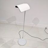 Circular marble base floor lamp
