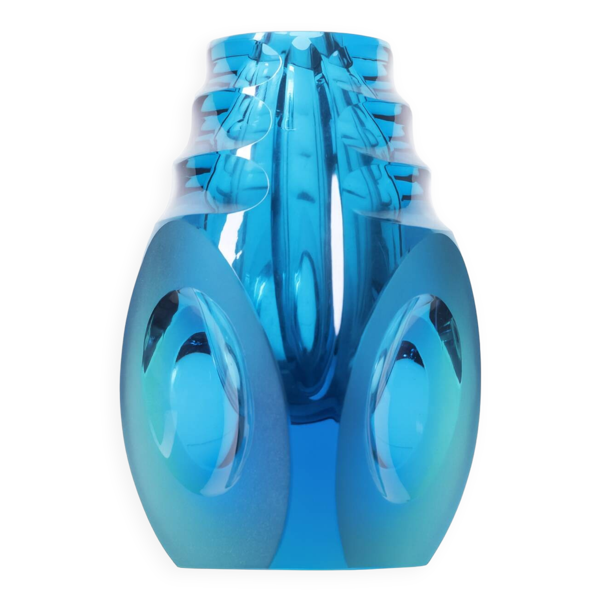 Vintage Hand-Cut Vase, 1970s, Czechoslovakia