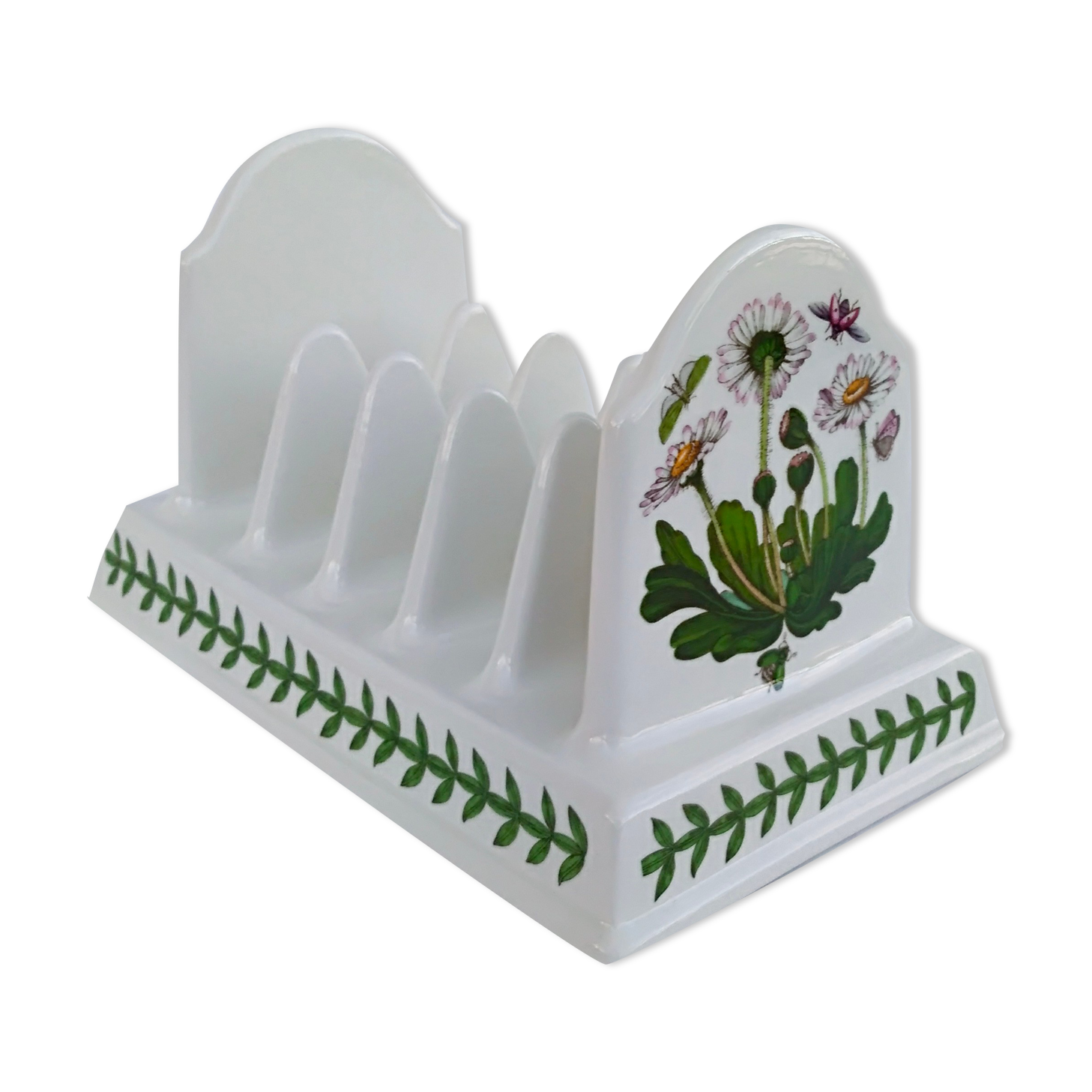 Toast holder earthenware portmeirion made in england décor botanic garden