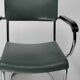 Vintage chrome and blue gray leather chair verkstads model motala 1950 sweden