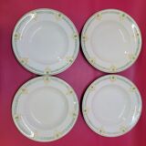 Longwy Longpré 4 old earthenware plates