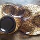 Lot 12 plates Vereco Glass soaked brown vintage brown