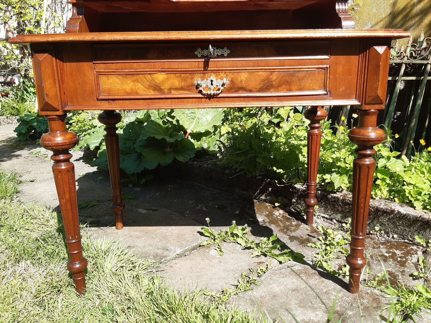 Walnut stepped desk nineteenth era