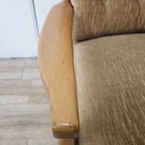 70s three seater sofa in beech