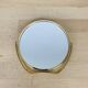 Barber mirror to stand in gold metal 14 cm