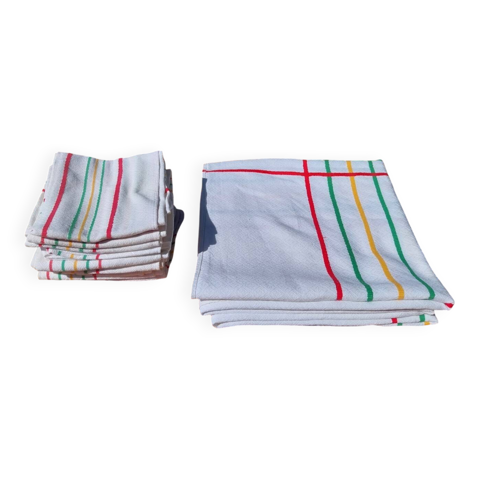 Tablecloth and 10 napkins - Basque linen