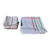 Tablecloth and 10 napkins - Basque linen