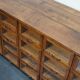 Vintage dutch oak haberdashery cabinet 1930s