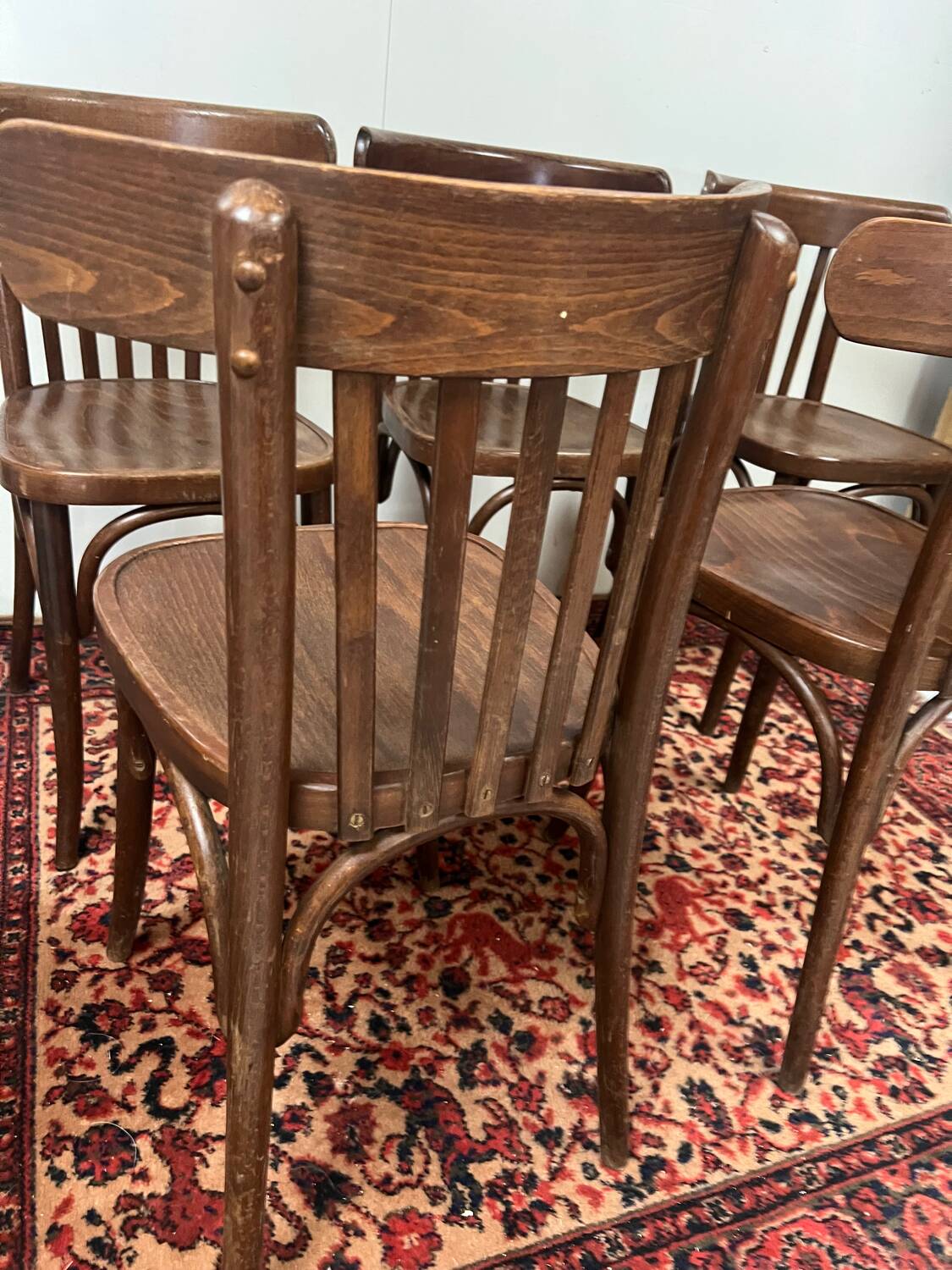 Antique Baumann bistro chairs x 5