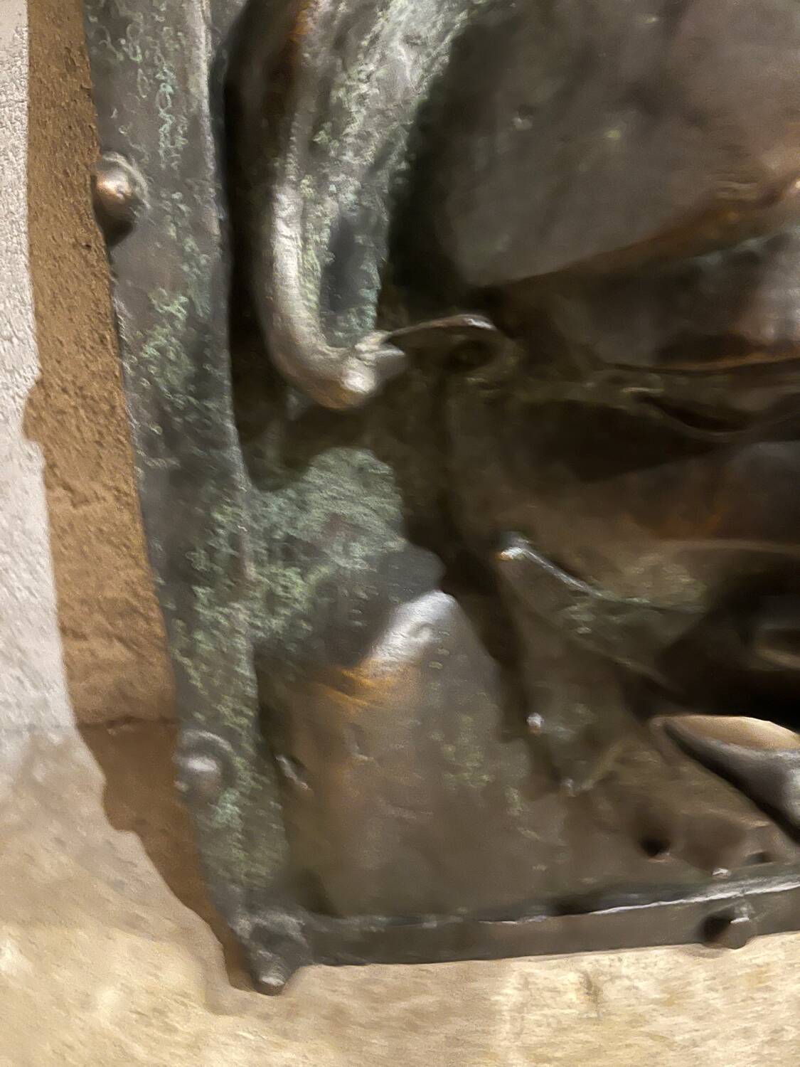 19th century bronze relief