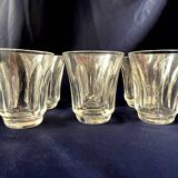 6 verres a shot ou a vodka en verre decor feuilles