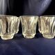 6 glass shot or vodka glasses with leaf decoration