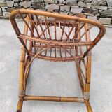 Vintage Rattan Rocking Chair