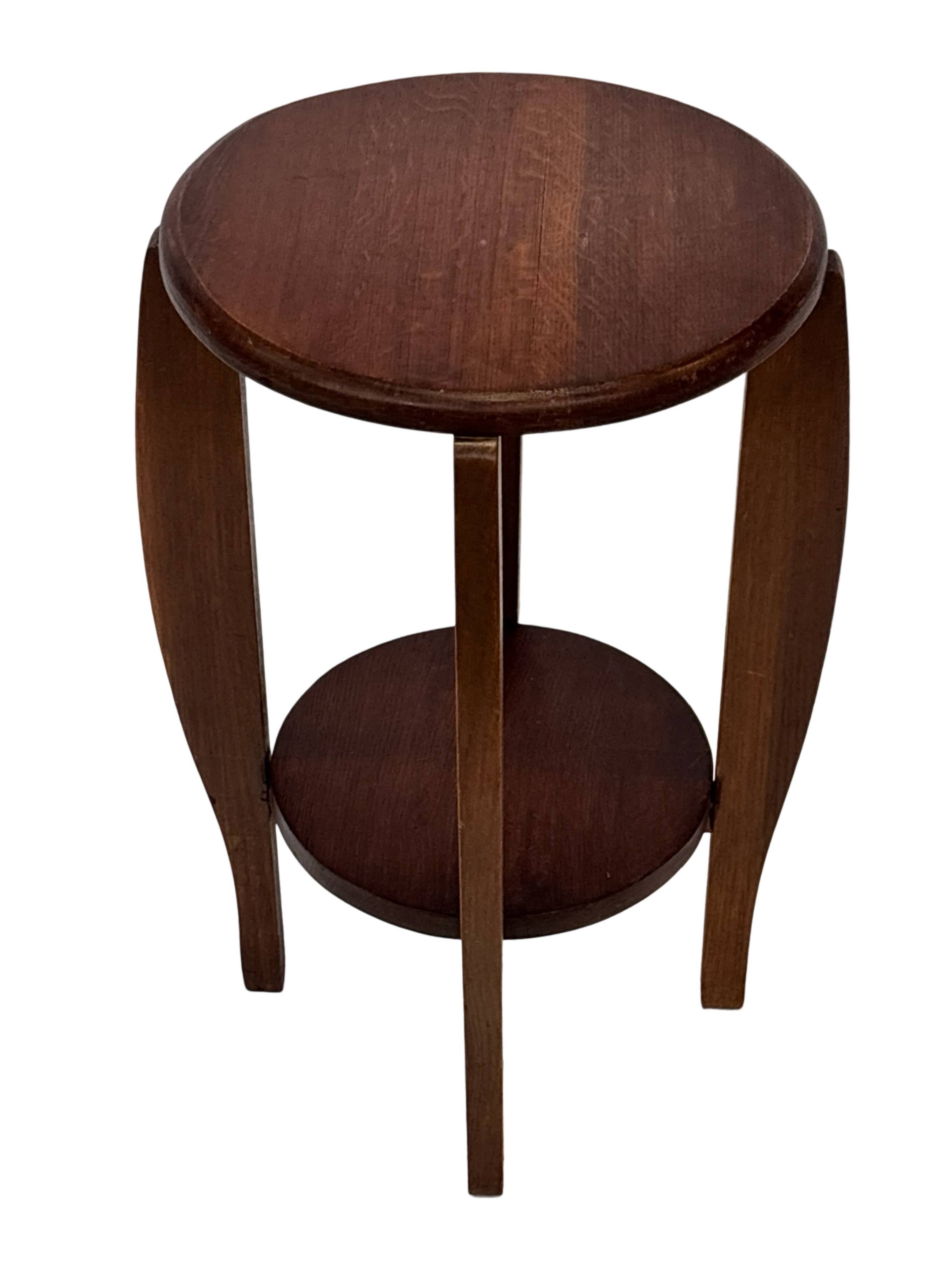 Art Deco Side Table Plant Table Oak 1950s Design