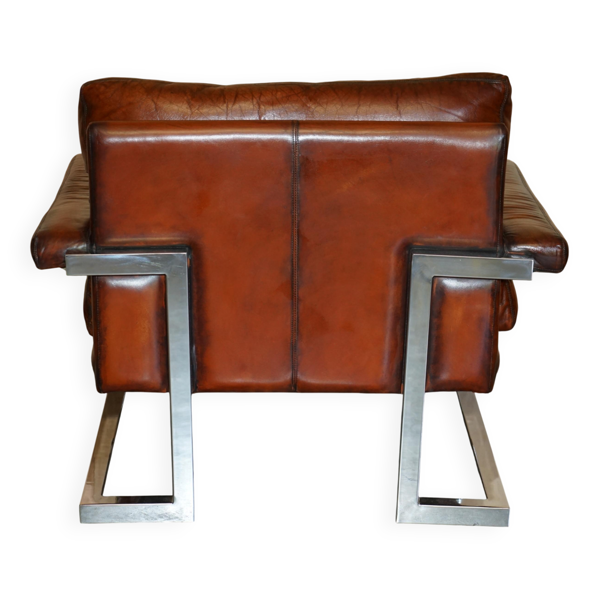 Restored suite Tim Bates for Pieff Mandarin leather chrome hardwood.