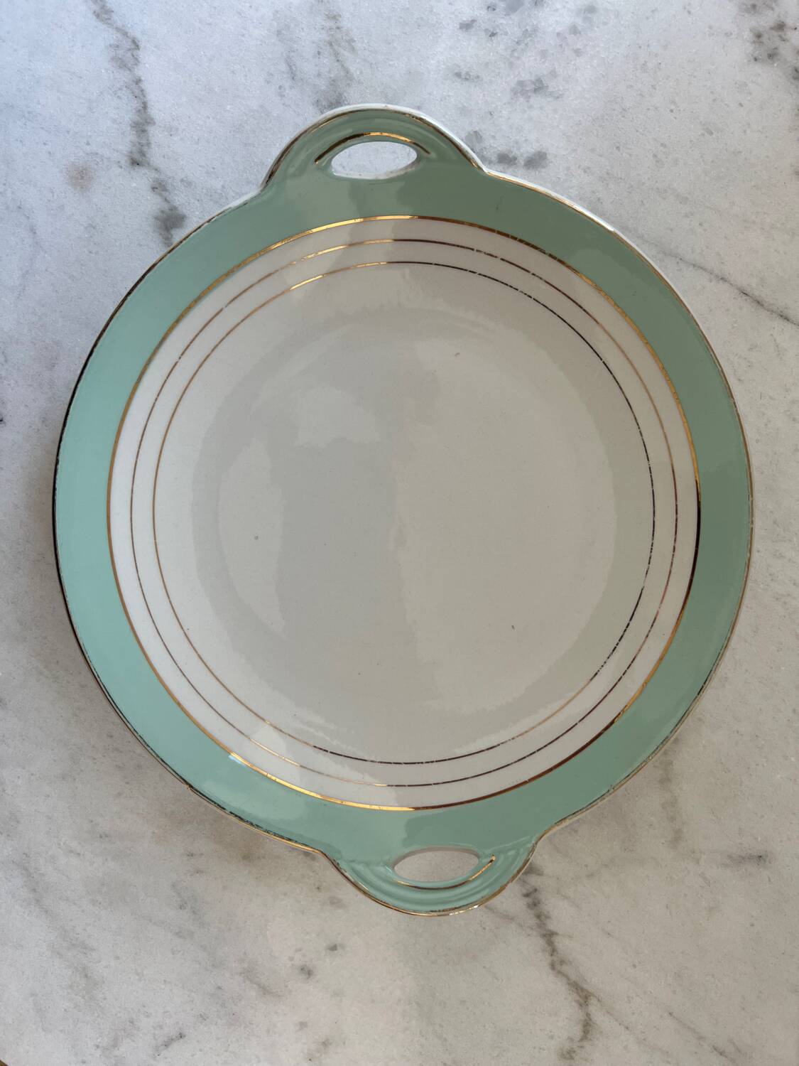 Ribbed dish in half Lunéville porcelain - Régence model