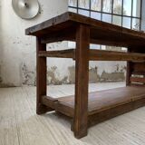 XL central island workbench oak