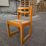 Set of 6 elm chairs from 1980.