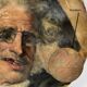 Tondo, portrait of a juggler by Benito Belli