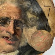 Tondo , portrait d’un saltimbanque par Benito Belli