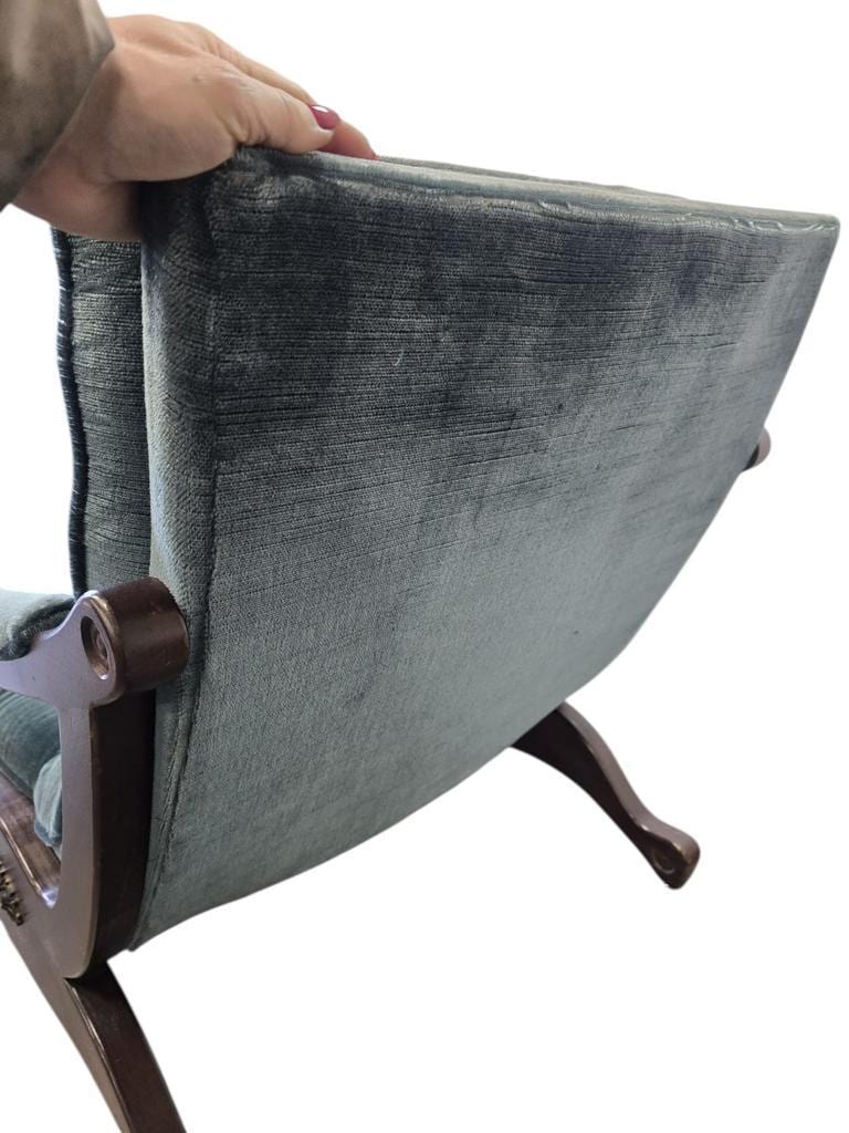 Set of 2 vintage blue armchairs / chairs / seats