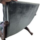 Set of 2 vintage blue armchairs / chairs / seats