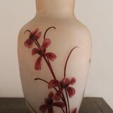 François Théodore Legras ovoid vase with flower decoration Rubis Art Nouveau