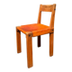 Chair S24 Pierre Chapo - Solid Elm & Cognac Leather Brutalist