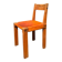 Chair S24 Pierre Chapo - Solid Elm & Cognac Leather Brutalist