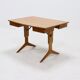 Height adjustable birch and brass partner desk 1960s
