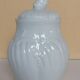 Sugar bowl in old white porcelain of Limoges