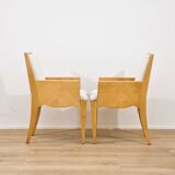 Set of five antique wooden chairs / armchairs.