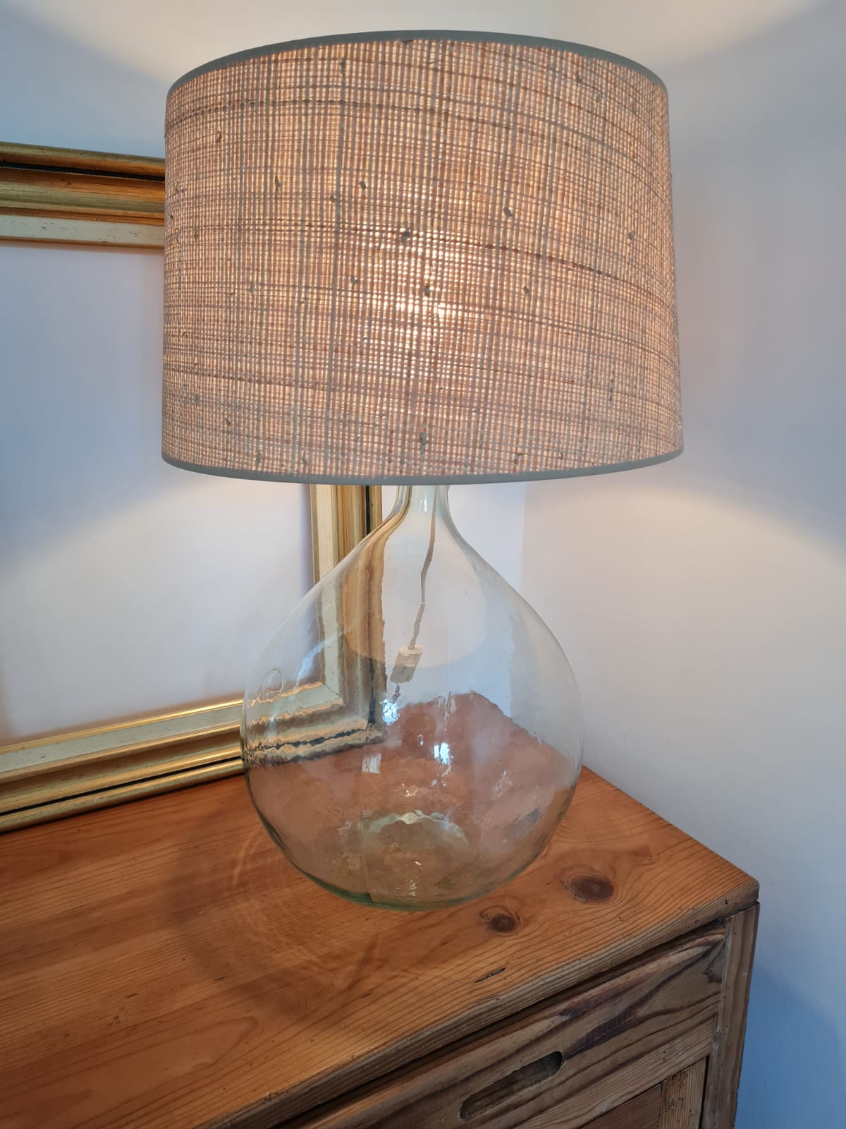 Vintage demijohn lamp