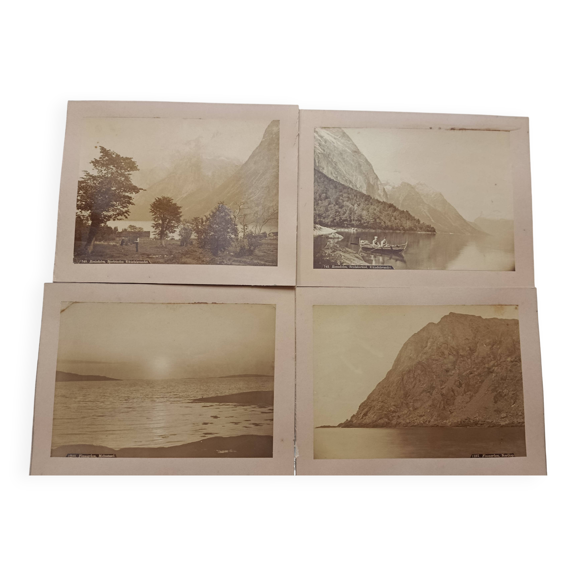 Lot 4 albumen PHOTOGRAPHS 1880 NORWAY, Axel LINDHAL, Romsdal & Finnmark