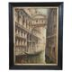 Venise Le Pont des Soupirs, Peinture à l'huile sur toile, Italie 20e siècle, Signé C. Rizzi