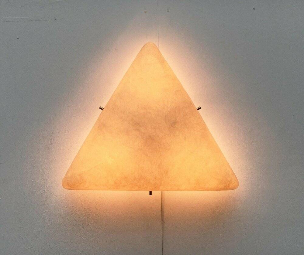 Mid-Century Minimalist Triangular Ceiling Lamp in Fibreglass, 1960s