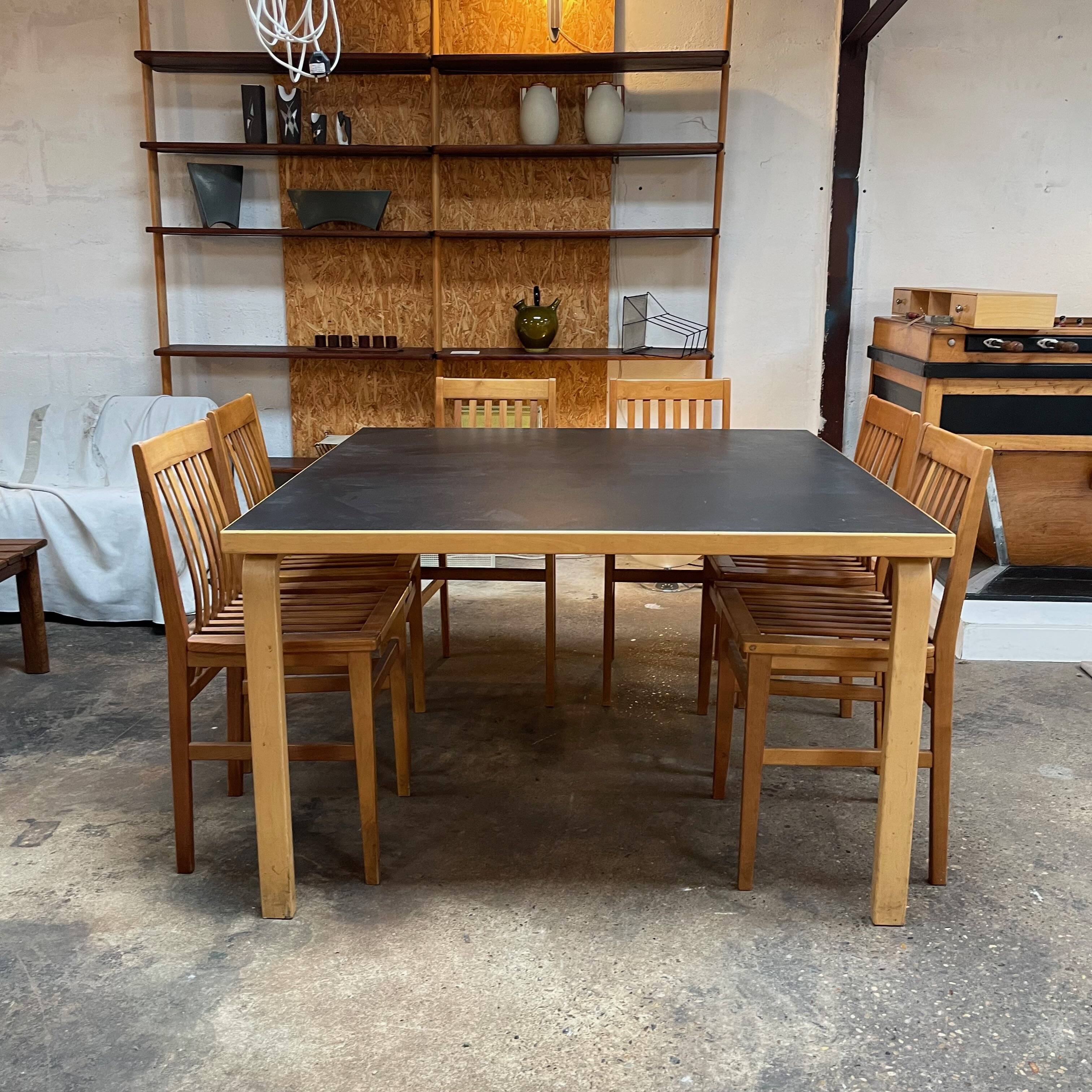 Set of 6 “Milano” model chairs by Aldo Rossi, Molteni edition.