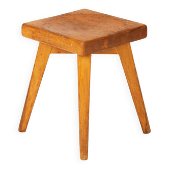 Tabouret en pin par Christian Durupt, 1960s