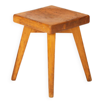 Pine stool by Christian Durupt, 1960s
