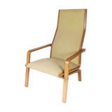 Fauteuil en chêne et tissu par Fritz Hansen